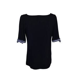 Ann Taylor Factory Womens‎ Top Size M Black Bows